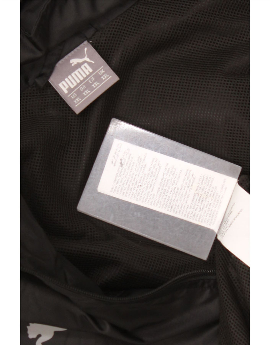 PUMA Ανδρικό μπουφάν βροχής με κουκούλα UK 44 2XL Μαύρο νάιλον