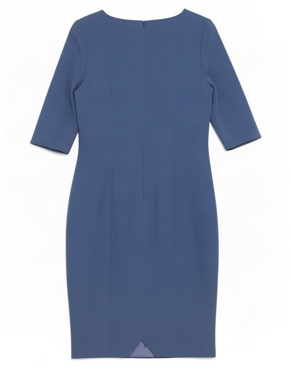 Hobbs Γυναικείο φόρεμα με μανίκια 3/4 UK 10 Small Blue Viscose