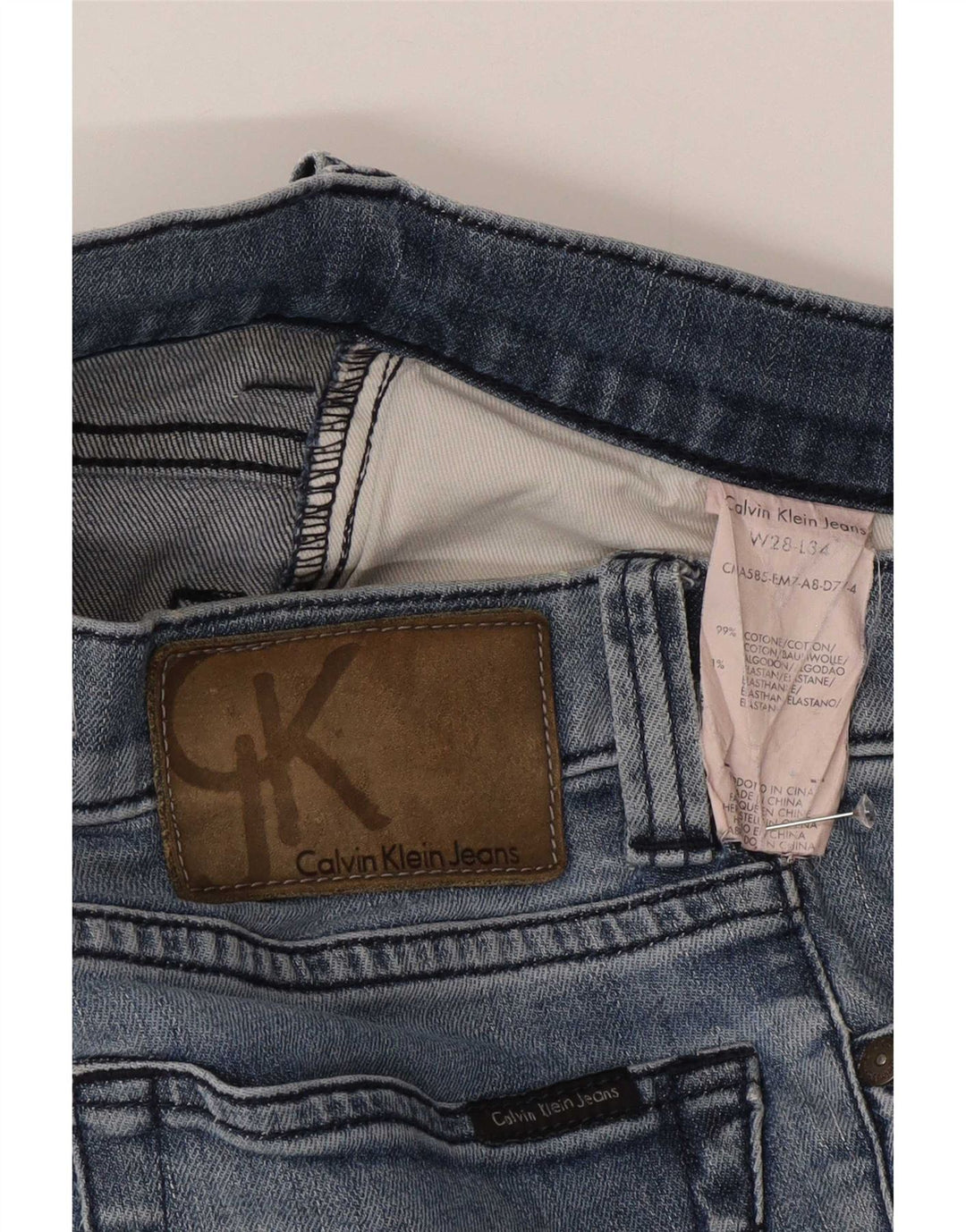 Calvin Klein Jeans Ανδρικό Slim W28 L34 Μπλε βαμβακερό