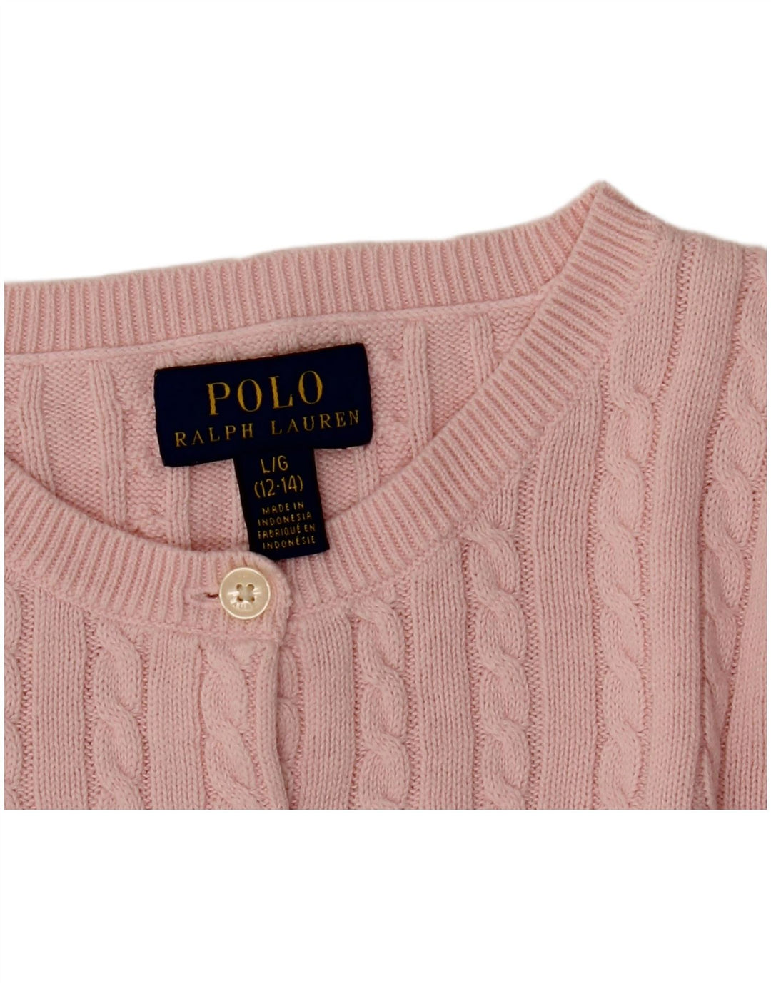 Πουλόβερ POLO RALPH LAUREN για κορίτσια ζακέτα 12-13 ετών μεγάλο ροζ