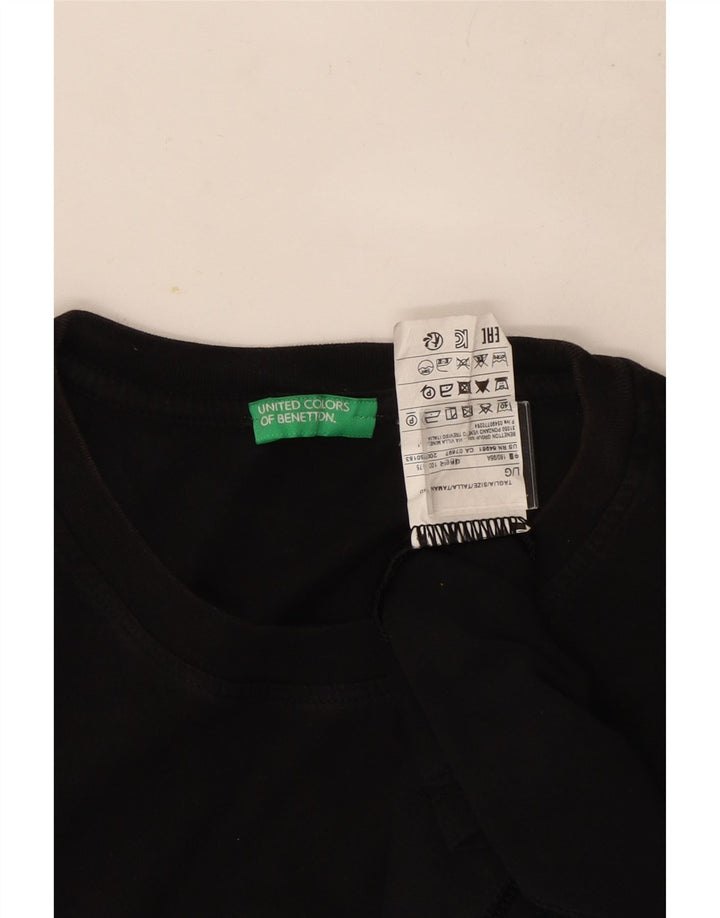 Ανδρικό T-Shirt Benetton Top μεγάλο μαύρο βαμβακερό