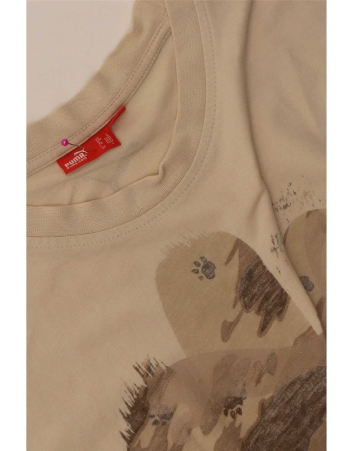 Ανδρικό γραφικό T-Shirt Puma Top Large Beige