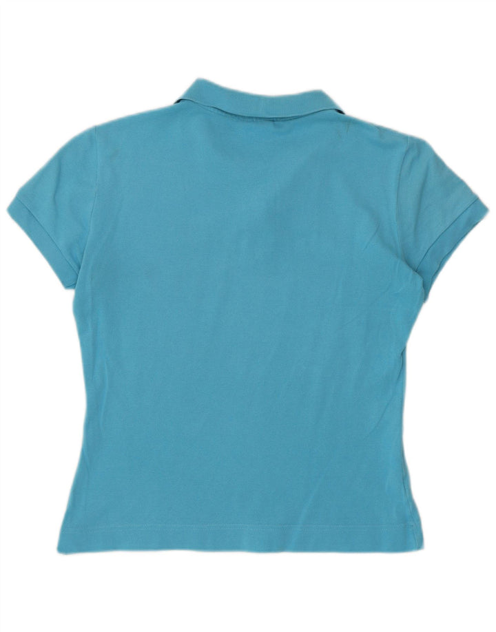 LACOSTE Womens Polo Shirt Size 40 Medium Blue Cotton