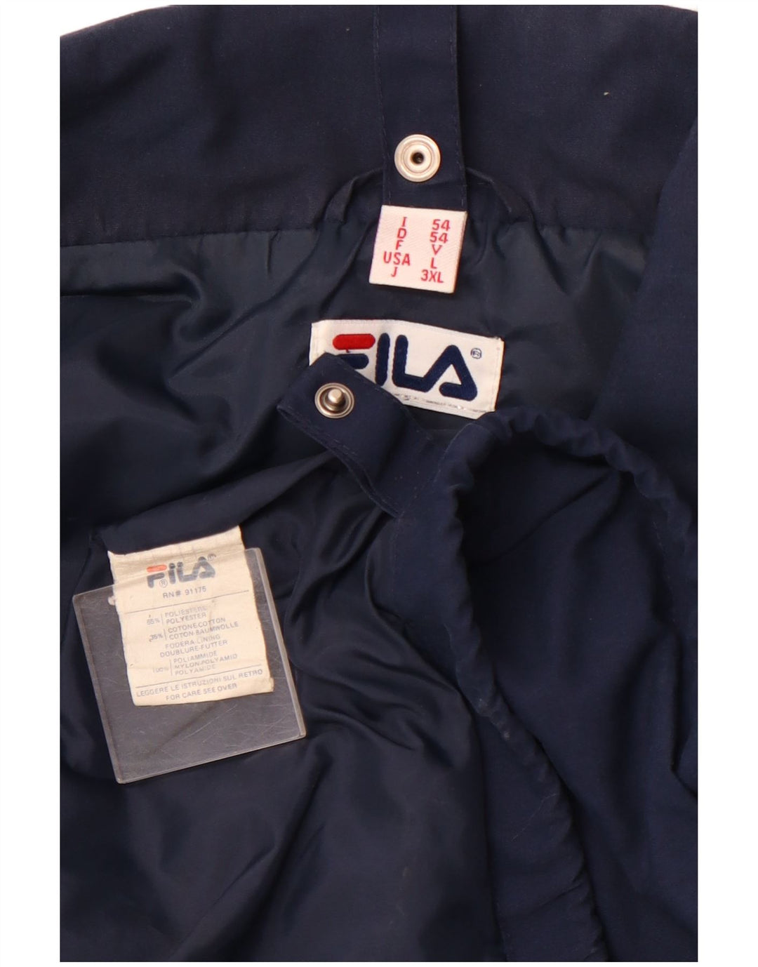 FILA Ανδρικό μπουφάν βροχής UK 40 Large Navy Blue Polyester