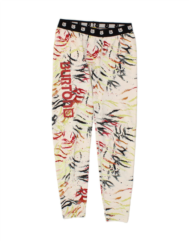 BURTON Womens Graphic Leggings UK 10 Small  Multicoloured Polyester Vintage Burton and Second-Hand Burton from Messina Hembry 