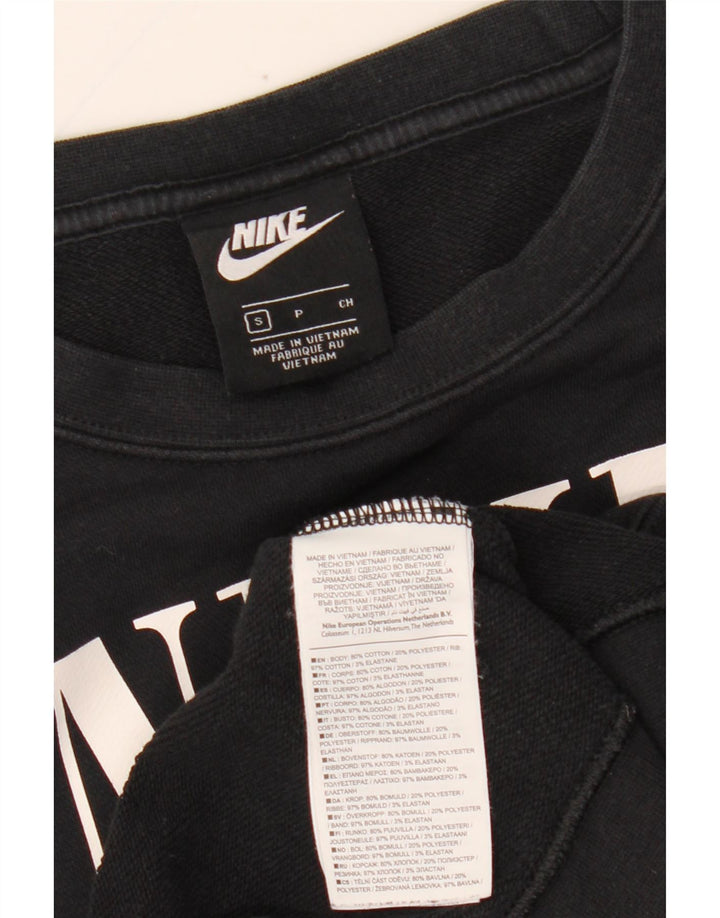 Γυναικείο φούτερ μεγάλου μεγέθους NIKE Jumper UK 10 Small Black Colourblock