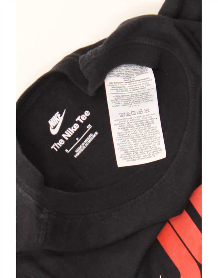 Ανδρικό γραφικό μπλουζάκι Nike, μικρό μαύρο βαμβακερό