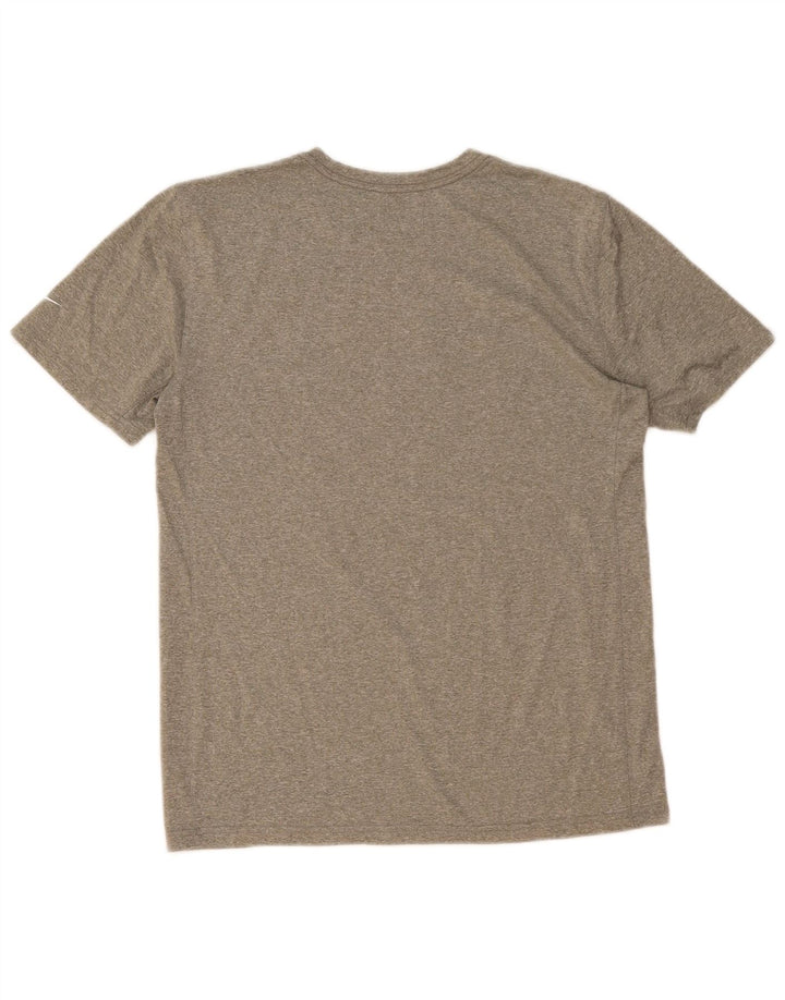 Ανδρικό γραφικό μπλουζάκι NIKE Dri Fit Τοπ μεσαίου πράσινου χρώματος