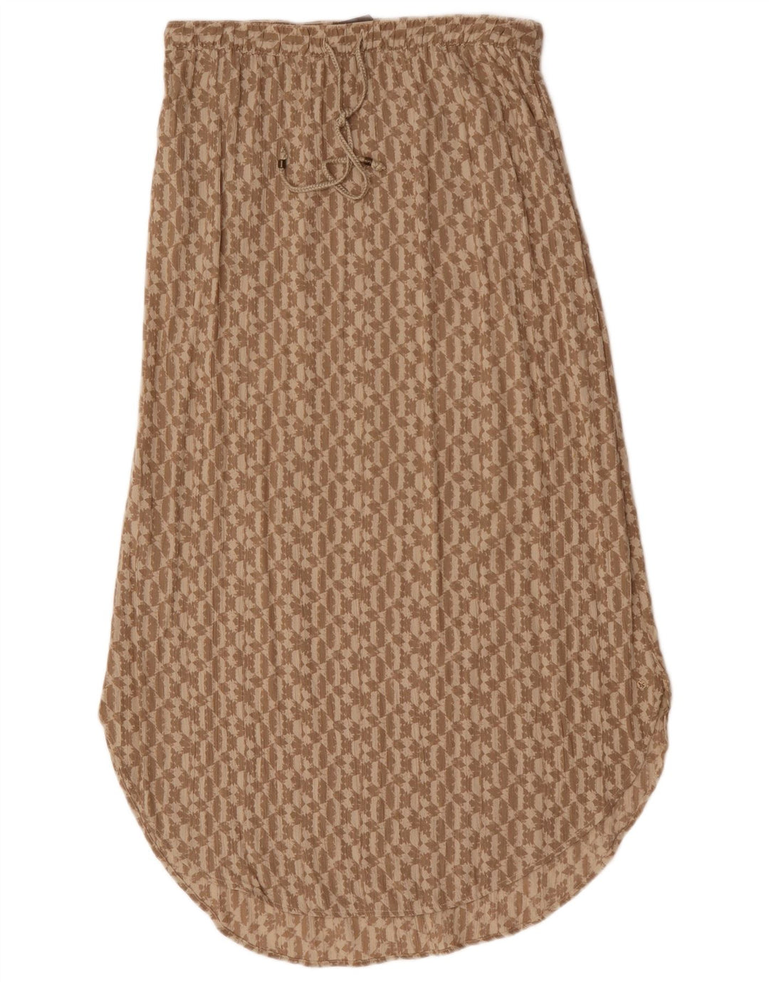 Eddie Bauer Γυναικεία Maxi Φούστα UK 14 Medium W30 Beige Geometric Rayon