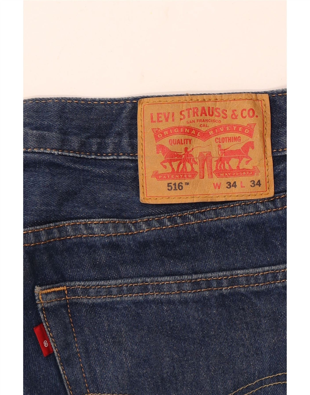 LEVI'S Ανδρικό τζιν 516 ίσιο W34 L34 Μπλε