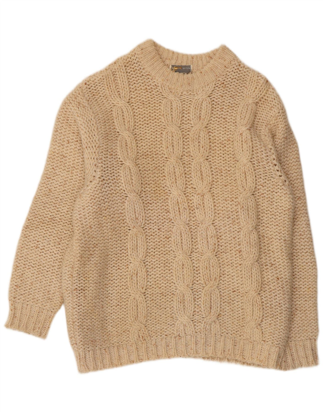 Γυναικείο πουλόβερ με λαιμόκοψη VINTAGE UK 16 Large Off White