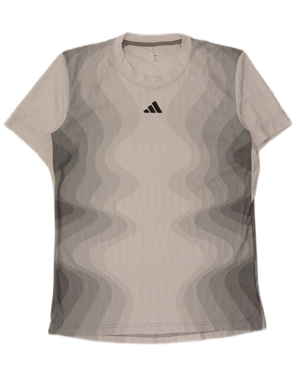 Ανδρικό γραφικό T-shirt Adidas Aeroready Top Large Grey Tie Dye Polyester