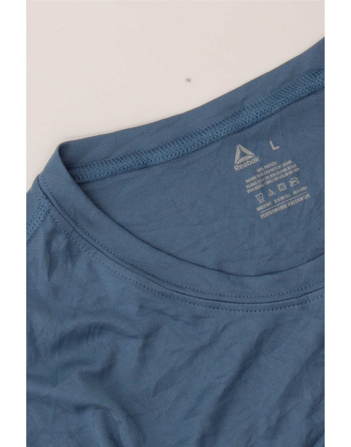 Ανδρικό T-Shirt Reebok Top Large Blue Polyester