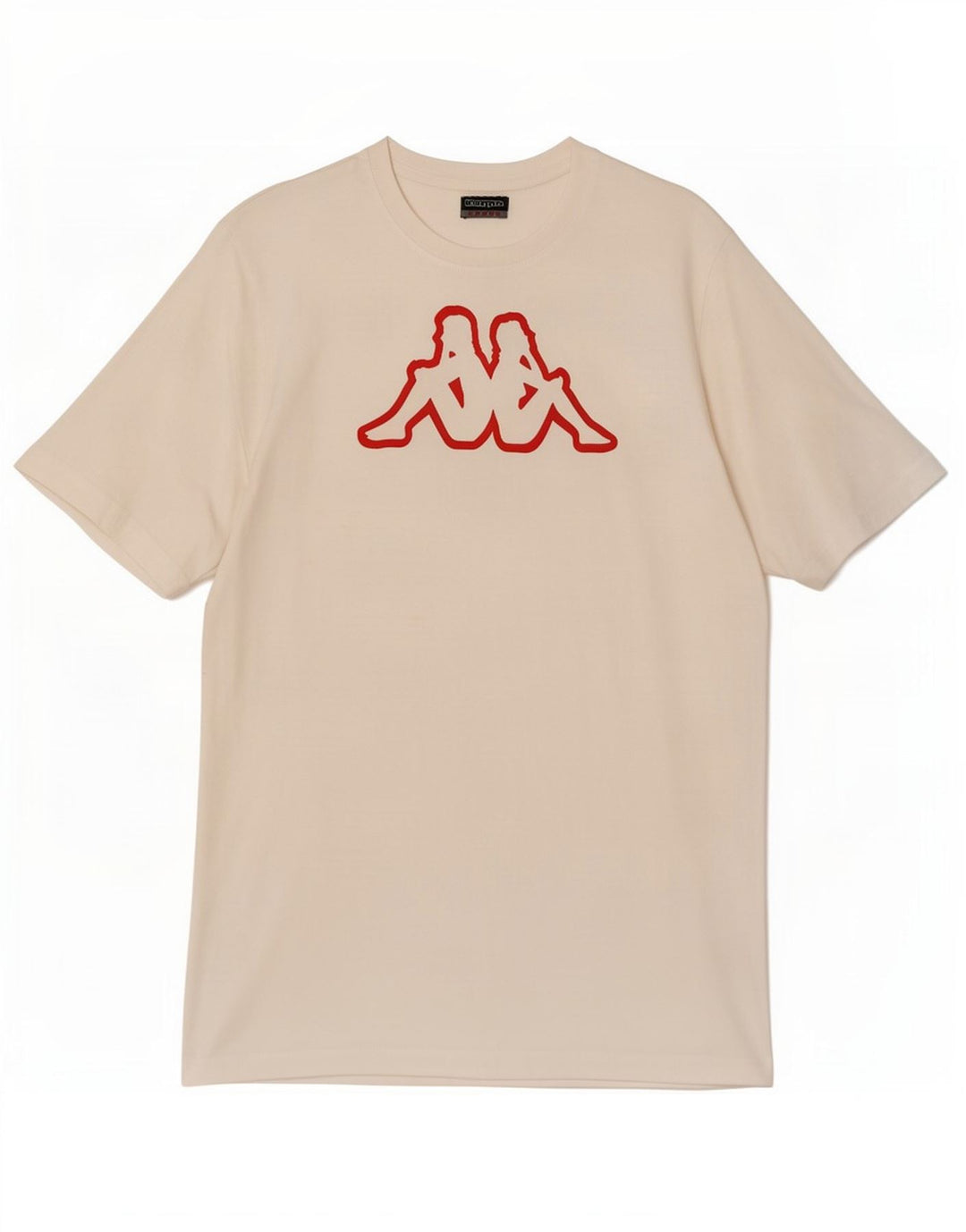 Ανδρικό γραφικό T-Shirt Kappa Top μεγάλο λευκό βαμβακερό