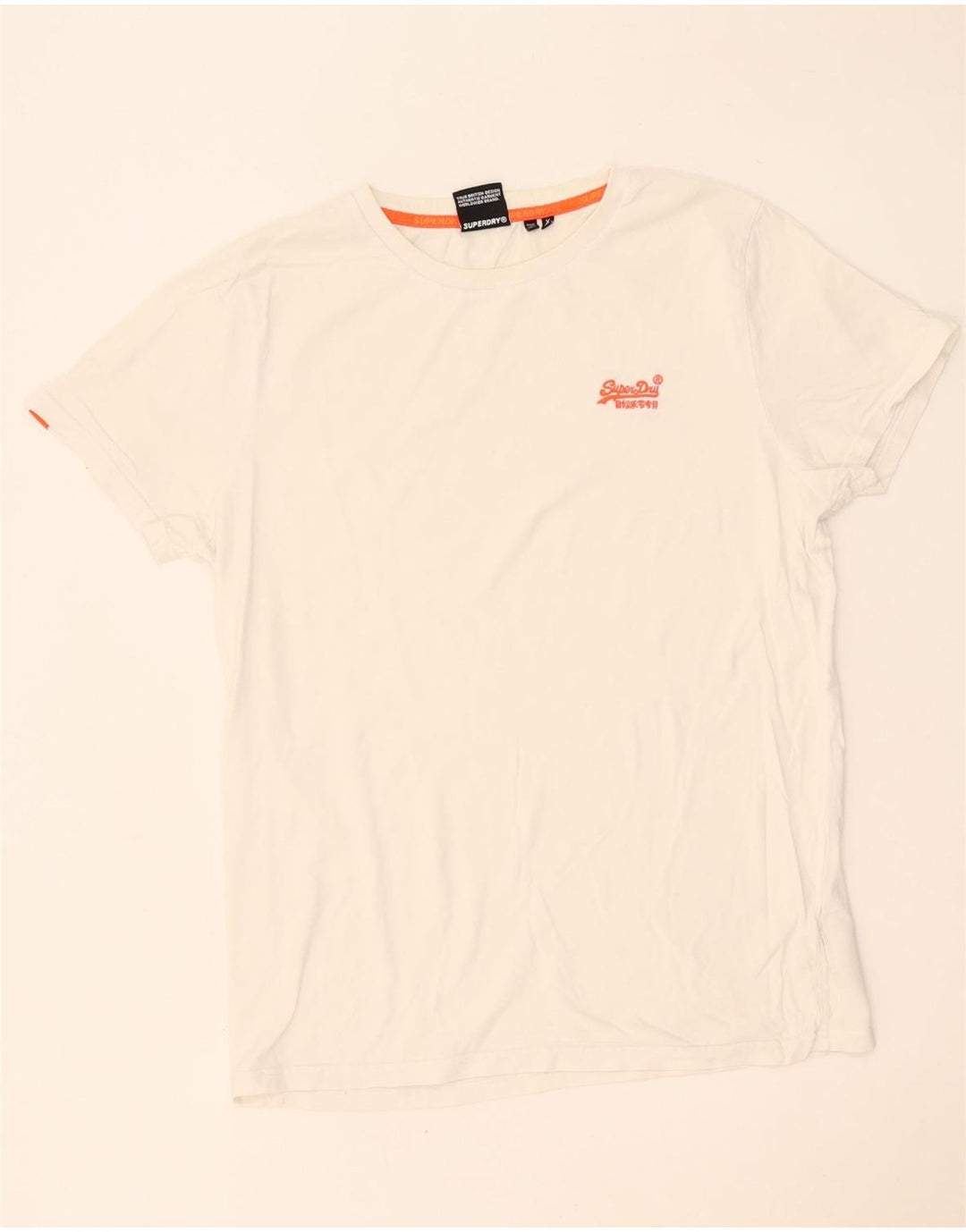 Superdry Ανδρικό T-Shirt Top XL Λευκό βαμβακερό