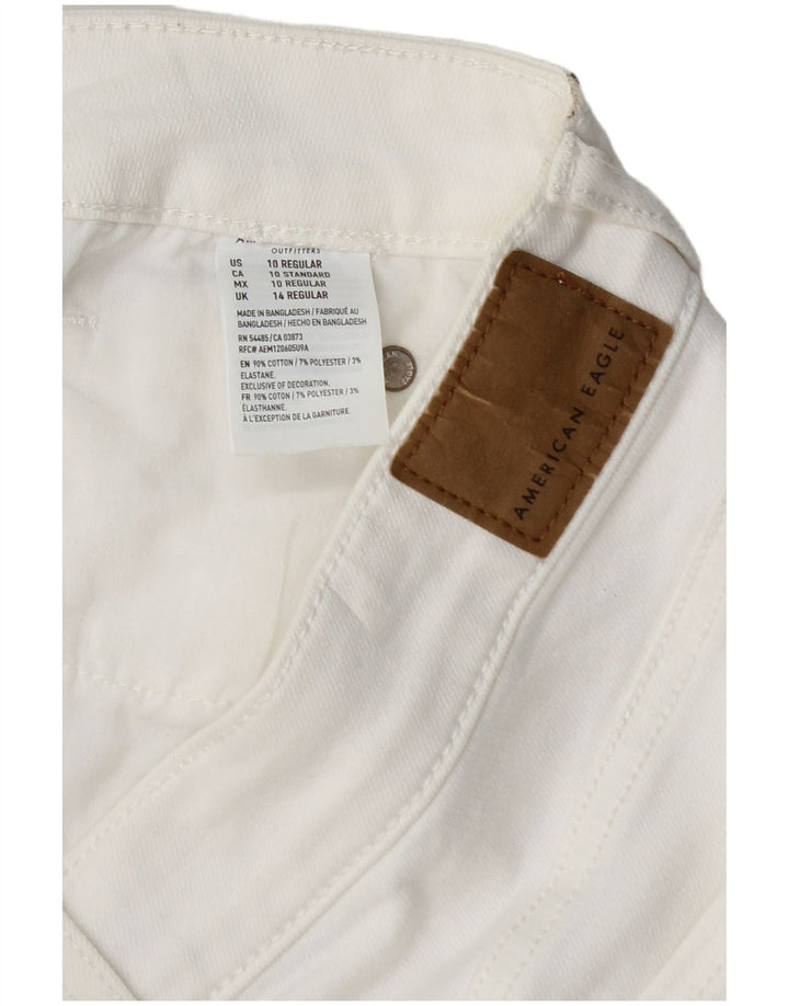 Γυναικεία μίνι τζιν φούστα AMERICAN EAGLE UK 14 Medium W30 Λευκό βαμβακερό