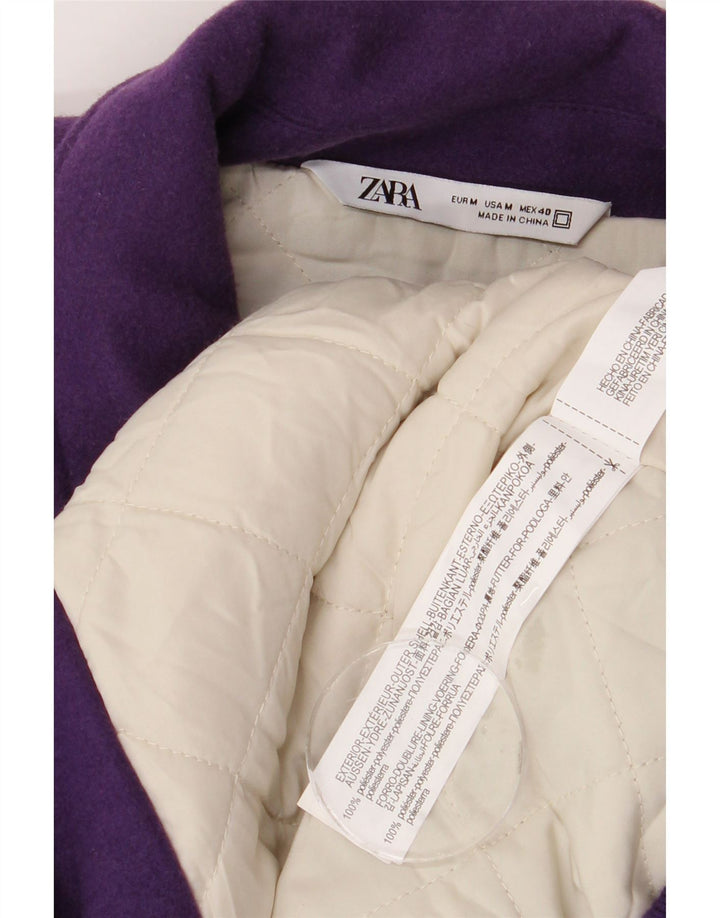 Ανδρικό γραφικό μπουφάν ZARA UK 38 Medium Purple Colorblock Πολυεστέρας