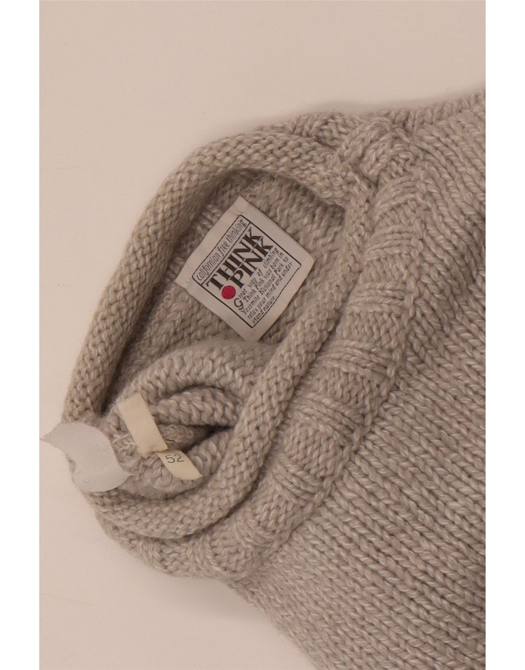 Πουλόβερ Think Pink Mens Crew Neck Jumper IT 52 Large Grey