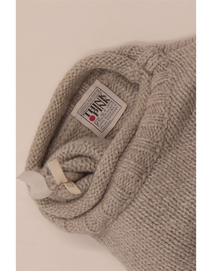 Πουλόβερ Think Pink Mens Crew Neck Jumper IT 52 Large Grey