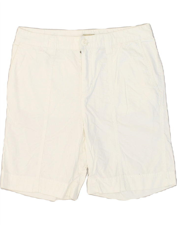 EDDIE BAUER Womens Chino Shorts US 10 Large W32 White Cotton | Vintage Eddie Bauer | Thrift | Second-Hand Eddie Bauer | Used Clothing | Messina Hembry 