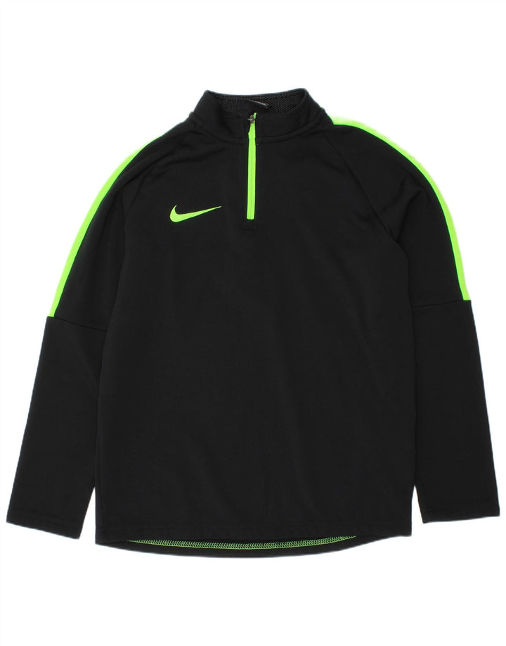 Nike Boys Dri Fit πουλόβερ αθλητική φόρμα 8-9 ετών Small Black Colourblock
