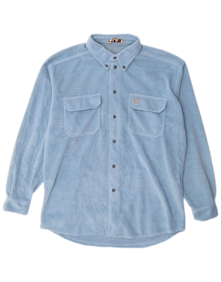 FILA Ανδρικό πουκάμισο Fleece IT 52/54 Large Blue Polyester