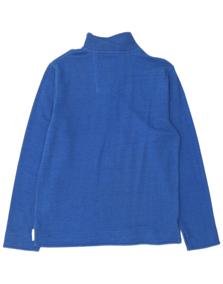 Ανδρικό φούτερ με φερμουάρ Crew Clothing, μεσαίο μπλε βαμβακερό