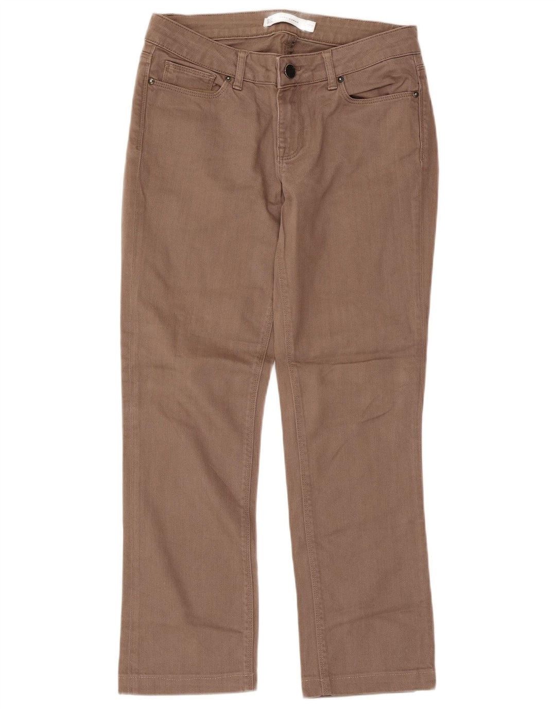 ZARA Γυναικείο ίσιο τζιν EU 38 Small W28 L26 Καφέ Βαμβακερό