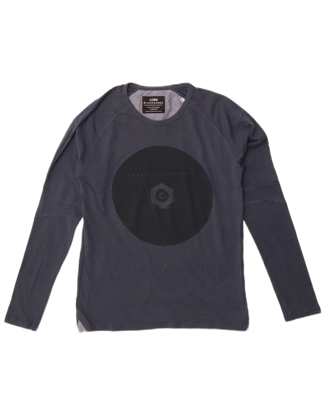 Jack & Jones Ανδρικό γραφικό μπλουζάκι μακρυμάνικο μεσαίο ναυτικό μπλε