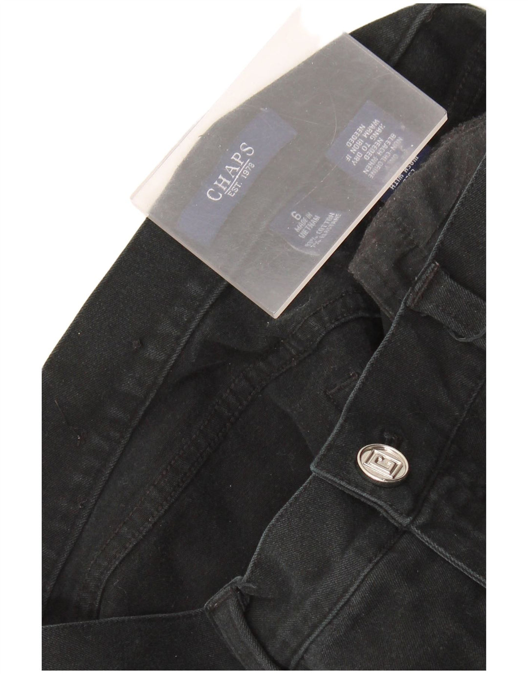 CHAPS Γυναικείο ίσιο casual παντελόνι US 6 Medium W30 L30 Μαύρο βαμβακερό