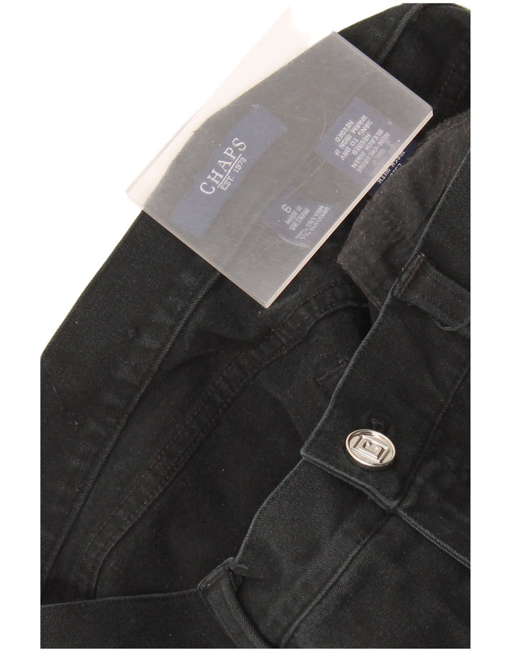 CHAPS Γυναικείο ίσιο casual παντελόνι US 6 Medium W30 L30 Μαύρο βαμβακερό