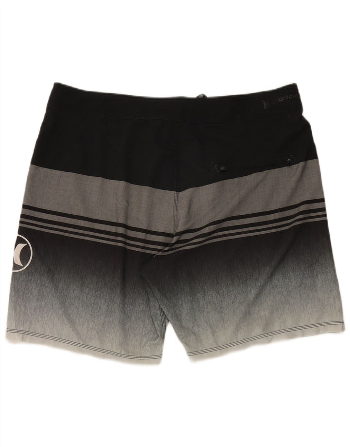 Ανδρικό σορτς κολύμβησης Hurley XL μαύρο ριγέ πολυεστέρα