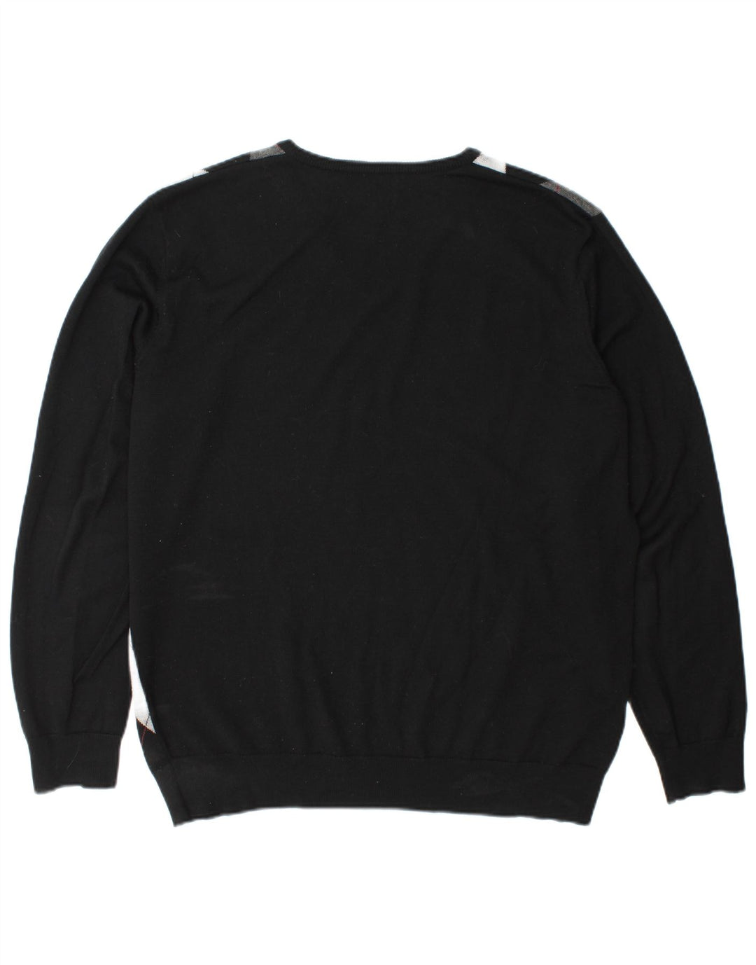 Fred Perry Ανδρικό πουλόβερ με λαιμόκοψη με V λαιμόκοψη XL Μαύρο Argyle/Diamond Wool