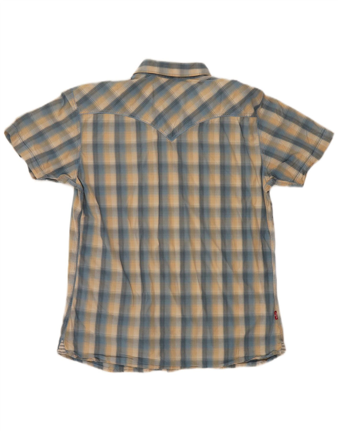 Ανδρικό κοντομάνικο πουκάμισο LEVI'S, μεσαίο μπλε, βαμβακερό