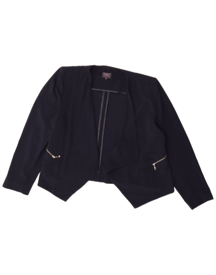 Marks & Spencer Γυναικείο Bolero Top UK 16 Large Navy Blue Polyester
