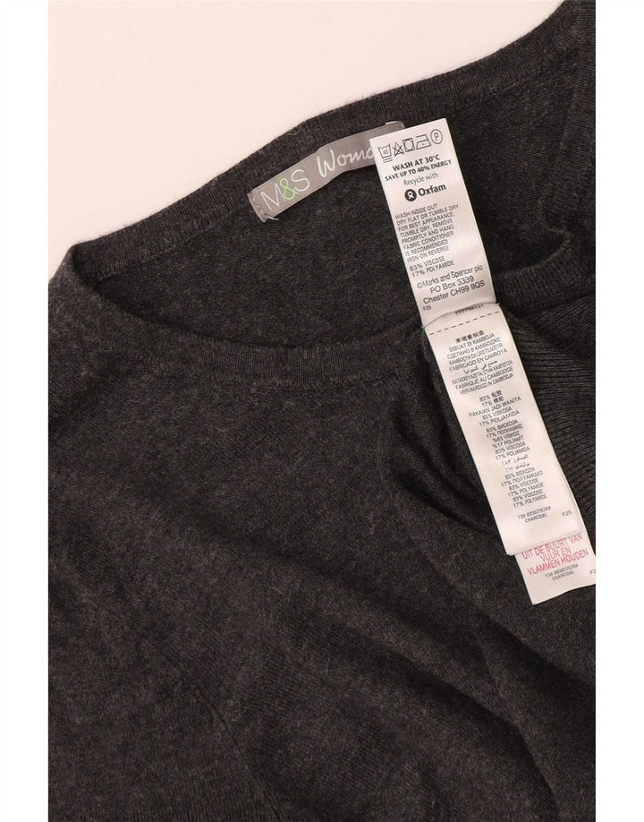 Marks & Spencer Γυναικεία ζακέτα πουλόβερ UK 14 μεσαίου γκρι βισκόζη
