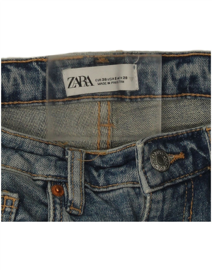 Zara Γυναικείο Straight Jeans EU 38 Small W28 L25 Blue