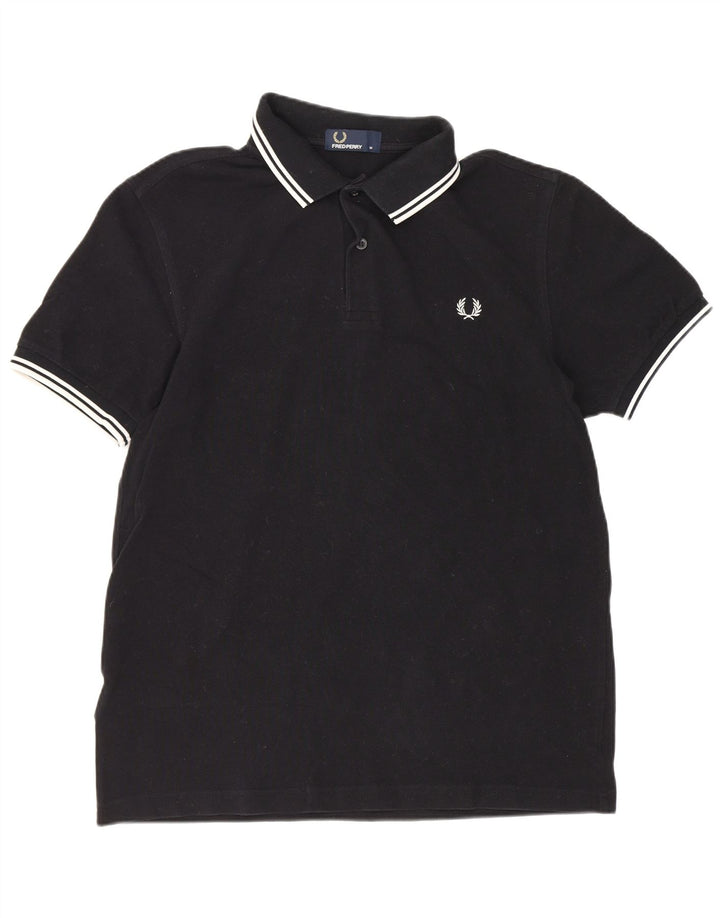 Fred Perry Ανδρικό Πόλο Μπλουζάκι Μεσαίο Μαύρο Βαμβακερό