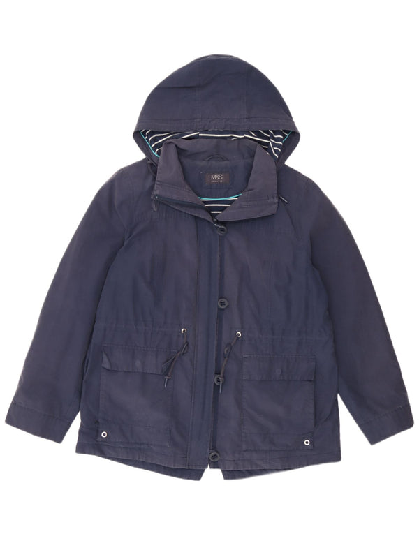 Marks & Spencer Γυναικείο μπουφάν Parka UK 14 Large Navy Blue Polyester