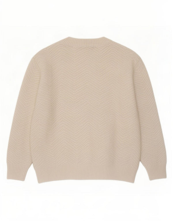Marks & Spencer Γυναικείο πουλόβερ με λαιμόκοψη UK 10 Small Off White
