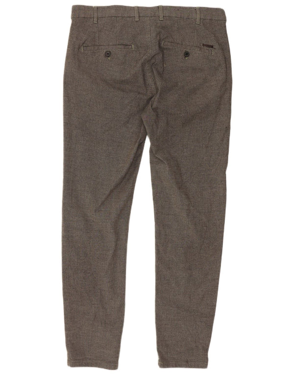 Zara Γυναικείο Slim παντελόνι Chino EU 42 Large W32 L28 Grey Polyester