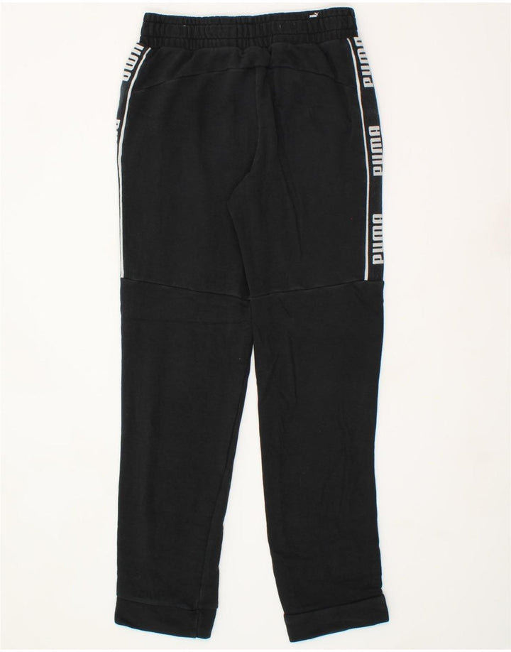 PUMA Mens Graphic Tracksuit Trousers Small  Black Cotton Vintage Puma and Second-Hand Puma from Messina Hembry 