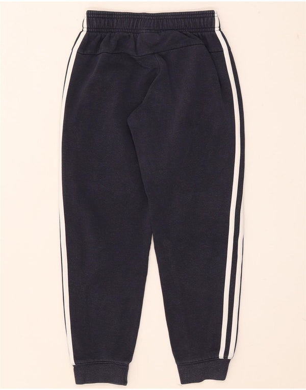 Adidas Boys Tracksuit Trousers Joggers 9-10 Years Navy Blue Cotton