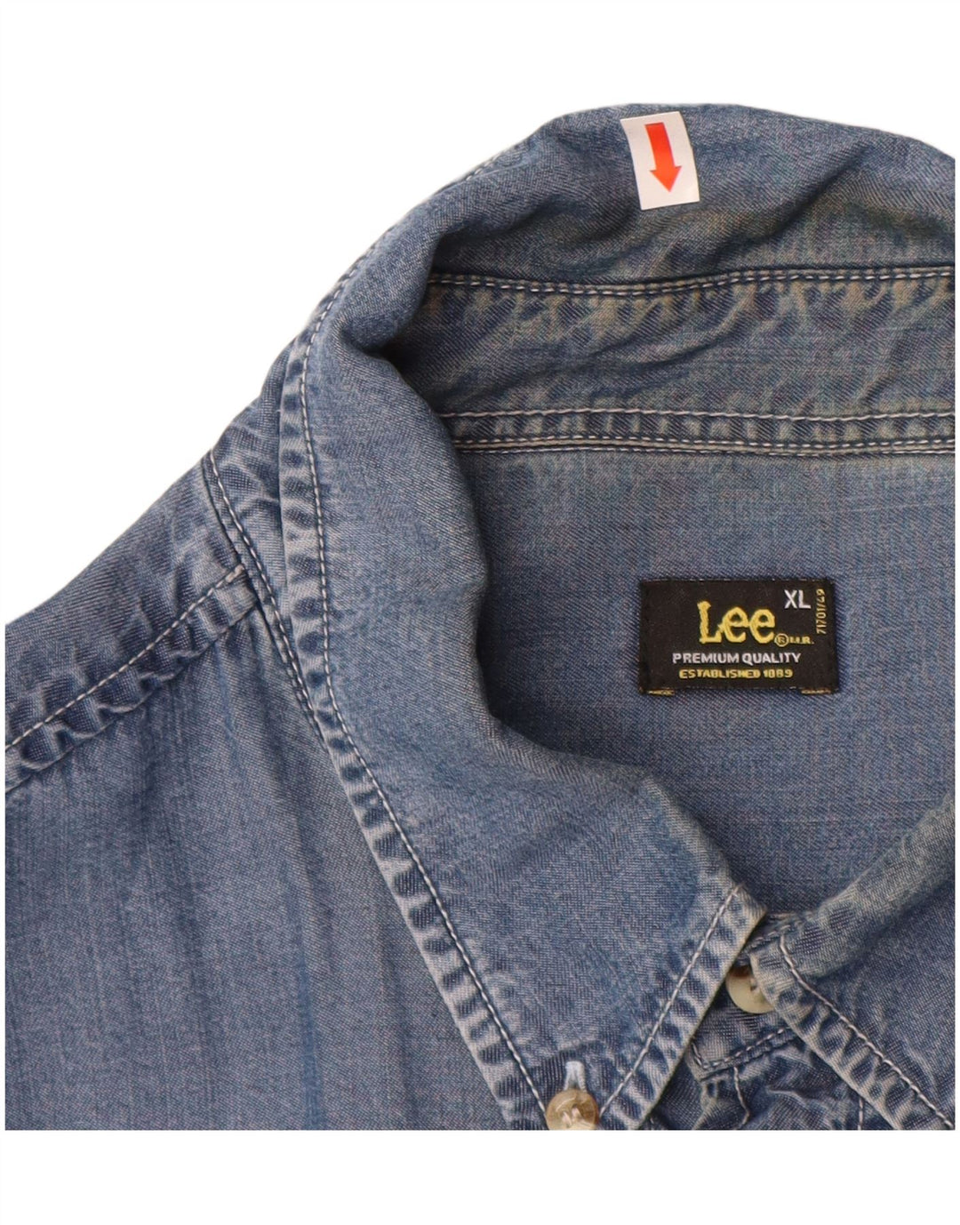 Ανδρικό πουκάμισο LEE XL Blue Tencel