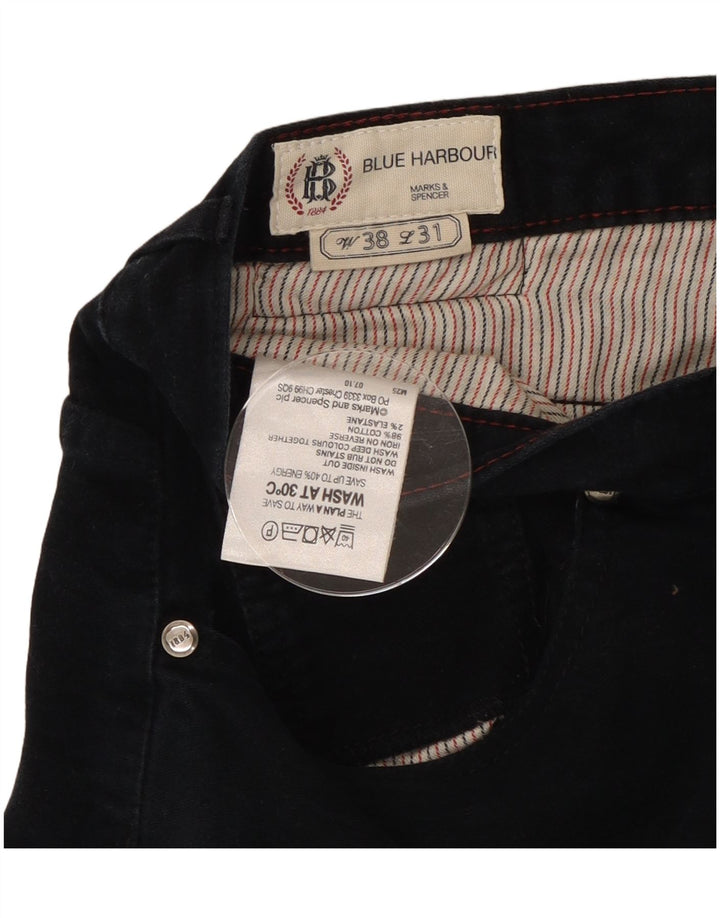 Marks & Spencer Mens Blue Harbour Casual Παντελόνι W38 L29 Navy Blue