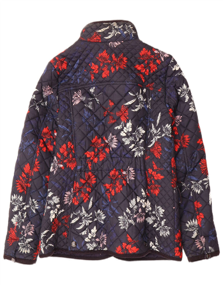 Joules Γυναικείο Καπιτονέ μπουφάν UK 8 Small Navy Blue Floral Polyamide