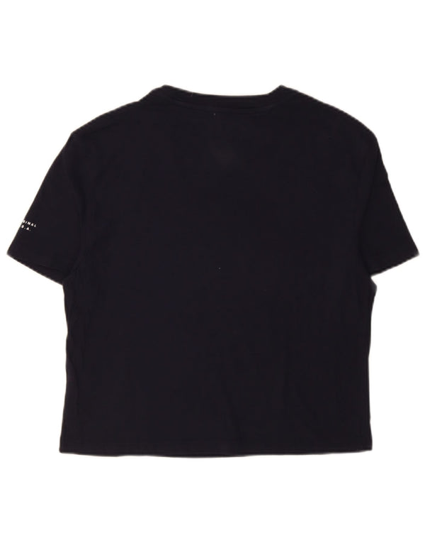 Γυναικείο γραφικό μπλουζάκι Tommy Hilfiger Top UK 10 Small Navy Blue από βαμβάκι
