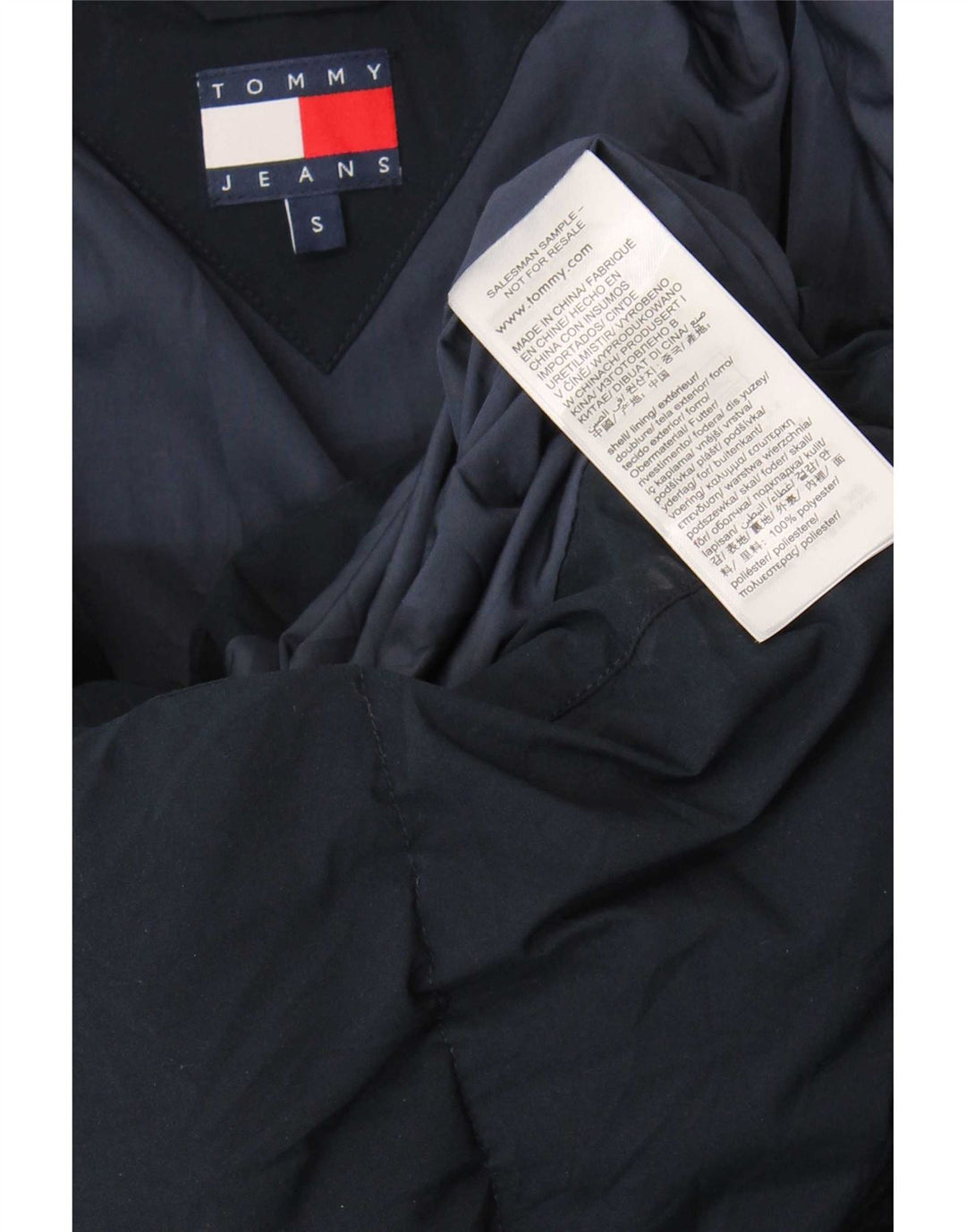 Tommy Hilfiger γυναικείο υπερμεγέθη παλτό UK 10 Small Navy Blue Polyester