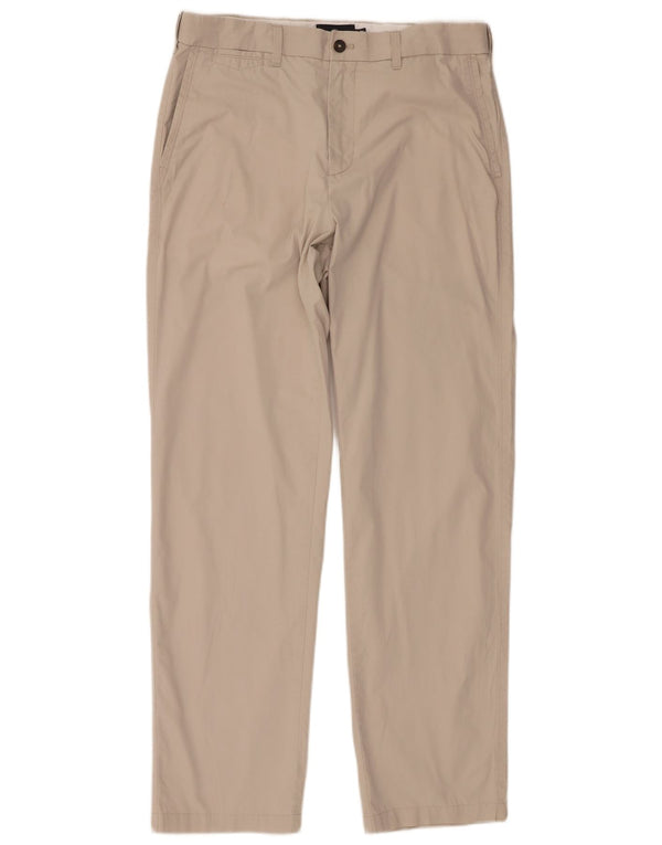 Marks & Spencer Ανδρικό ίσιο παντελόνι Chino W34 L33 Μπεζ βαμβακερό