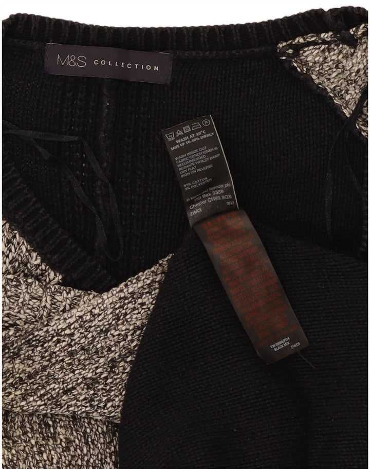 Marks & Spencer Γυναικείο πουλόβερ με λαιμόκαυστο UK 12 Medium Black